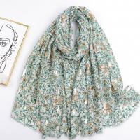 Polyester Easy Matching Women Scarf sun protection & breathable gold foil print shivering PC