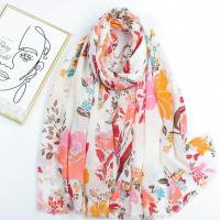 Polyester Easy Matching Women Scarf sun protection & thermal printed floral PC