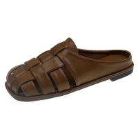 Microfiber PU Synthetic Leather & Rubber Women Lazy Shoes & hollow Solid Pair