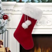 Pluche Kerstdecoratie sokken Rode stuk