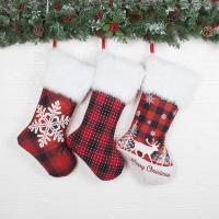 Doek Kerstdecoratie sokken ander keuzepatroon stuk