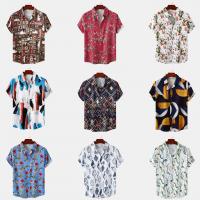 Polyester Men Short Sleeve Casual Shirt & loose patchwork Others PC