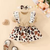 Polyester Baby Jumpsuit with hair accessory printed PC