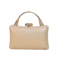 Metal & Polyester hard-surface & Easy Matching Clutch Bag with rhinestone PC