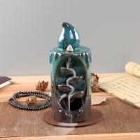 Porcelain Backflow Burner for home decoration handmade blue PC
