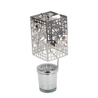 201 Stainless Steel & Glass & Iron Candle Holder rotatable PC