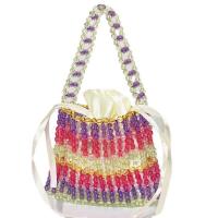 Acrylic & Polyester Easy Matching & Weave Handbag durable multi-colored PC