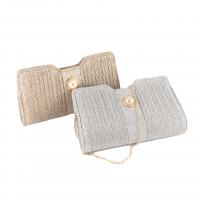 Cloth Evening Party Clutch Bag with chain Plastic Pearl & Polyester Solid PC