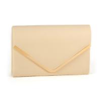 Satin Evening Party Clutch Bag with chain Solid light pink PC