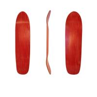Ahorn Skateboard, schlicht gefärbt, Solide, Rot,  Stück