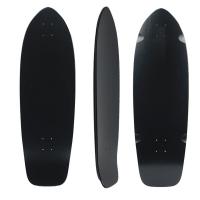 Ahorn Skateboard, schlicht gefärbt, Solide, Schwarz,  Stück