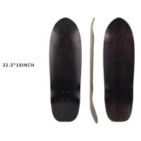 Ahorn Skateboard, schlicht gefärbt, Solide, Schwarz,  Stück