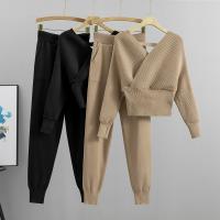 Viscose-vezel Vrouwen Casual Set Lange broek & Boven Solide meer kleuren naar keuze : Instellen