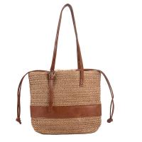 Straw Beach Bag & Easy Matching Woven Shoulder Bag PU Leather PC