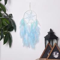 Feather & Iron Creative Dream Catcher Hanging Ornaments for home decoration light blue PC