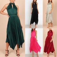 Polyester High Waist One-piece Dress Solid PC
