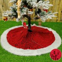 Adhesive Bonded Fabric & Sequin Christmas Tree Skirt christmas design PC