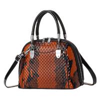 PU Leather hard-surface & Easy Matching Handbag attached with hanging strap snakeskin pattern PC