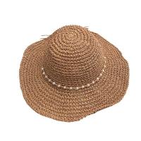 Straw foldable Sun Protection Straw Hat sun protection & adjustable & breathable Solid PC