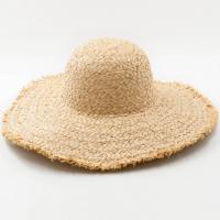 Rafidah Grass Chapeau de paille de protection solaire Solide plus de couleurs pour le choix pièce