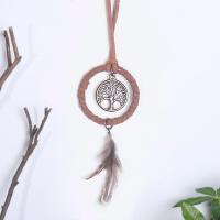 Feather & Iron Dream Catcher Hanging Ornaments for home decoration tree pattern brown PC