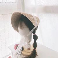 Organza & Straw Sun Protection Straw Hat sun protection & breathable Solid PC