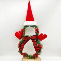 Kunststoff Weihnachtskranz, Rot,  Stück