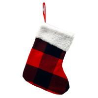Doek Kerstdecoratie sokken Plaid Rode stuk