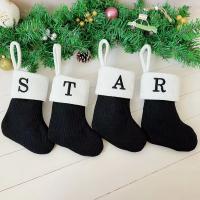 Polyester Kerstdecoratie sokken Zwarte stuk