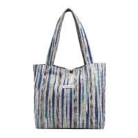 Canvas Easy Matching Shoulder Bag large capacity rainbow pattern PC
