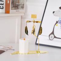 Stainless Steel Candle Holder rotatable handmade gold PC