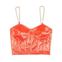 Spandex & Polyester Camisole midriff-baring plain dyed Solid PC
