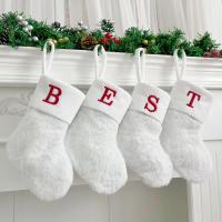 Gebreide Kerstdecoratie sokken ander keuzepatroon Witte stuk