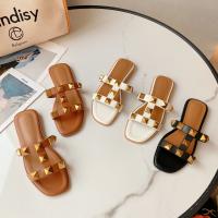 Rubber & Synthetic Leather Women Sandals & studded Pair