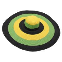 Paja Pasarela sombrero de paja, multicolor,  trozo