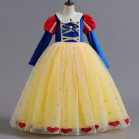 Polyester Meisje Eendelige jurk hartpatroon gemengde kleuren stuk