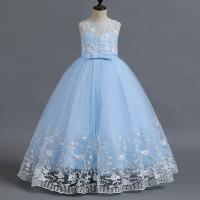 Polyester Soft & Ball Gown Girl One-piece Dress Cute embroidered floral PC