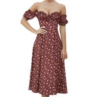 Polyester Plus Size Tube Top Dress & off shoulder printed shivering PC