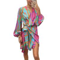 Polyester Sexy Package Robes hip Imprimé pièce