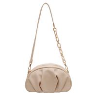PU Leather Pleat & Easy Matching Shoulder Bag attached with hanging strap PC