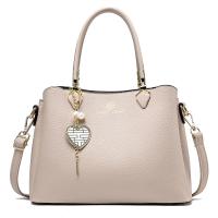 PVC Handbag with hanging ornament & durable & attached with hanging strap Solid PC