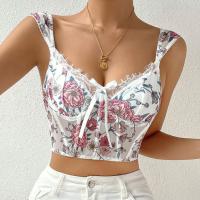 Polyester Camisole & skinny printed floral white PC