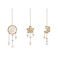 White Crystal & Crystal & Zinc Alloy Hanging Ornament Wall Hanging handmade PC