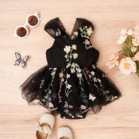Cotton Baby Jumpsuit with bowknot embroidered shivering PC