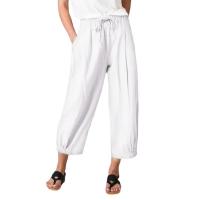 Cotton Linen Nine Point Pants Women Casual Pants & loose Solid PC