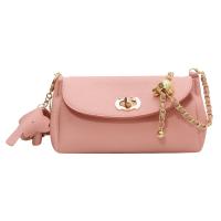 PU Leather Easy Matching Crossbody Bag with hanging ornament Lichee Grain PC