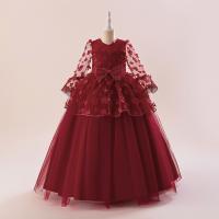 Gauze & Cotton Soft Girl One-piece Dress large hem design Solid PC