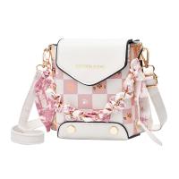 PU Leather Easy Matching Crossbody Bag with chain & attached with hanging strap PC