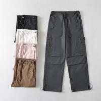 Polyester High Waist Women Long Trousers & loose patchwork Solid PC