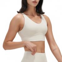 Polyamide & Spandex Quick Dry Sport Bra shockproof & backless & padded Solid PC
